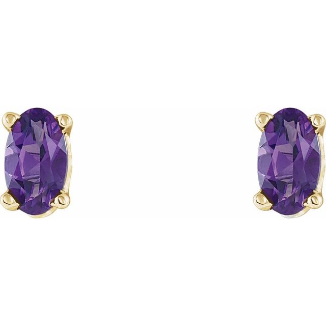 Oval 4-Prong Scroll Setting? Stud Earrings