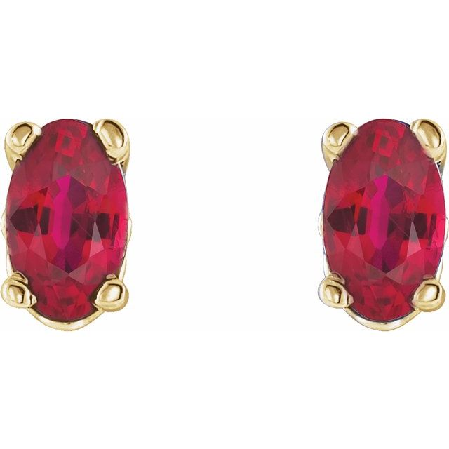 Oval 4-Prong Scroll Setting? Stud Earrings