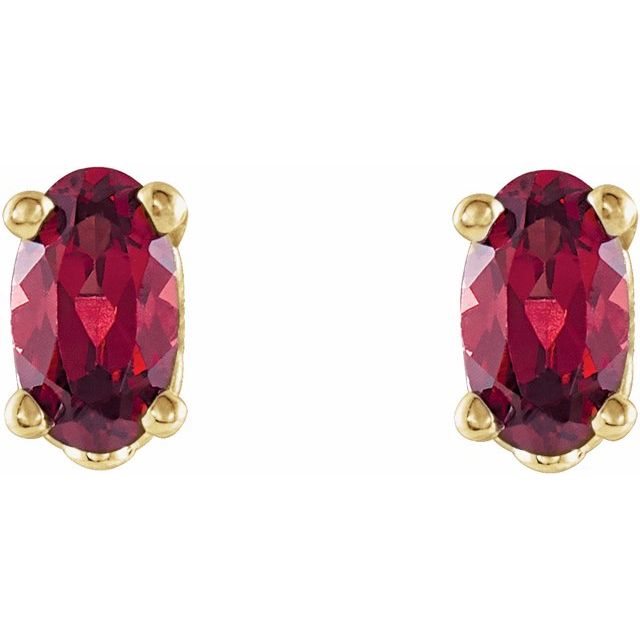 Oval 4-Prong Scroll Setting? Stud Earrings