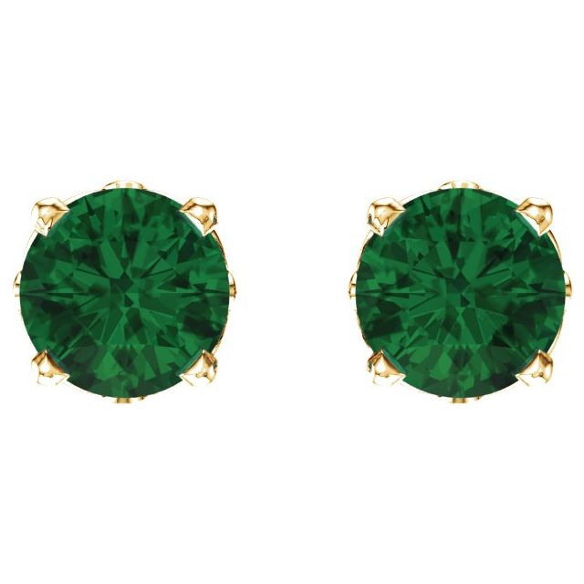 Round 4-Prong Scroll Setting? Stud Earrings