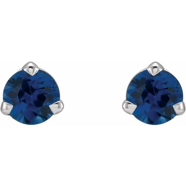 Round 3-Prong Claw Stud Earrings