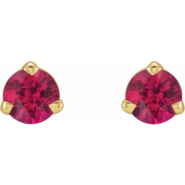 Round 3-Prong Claw Stud Earrings