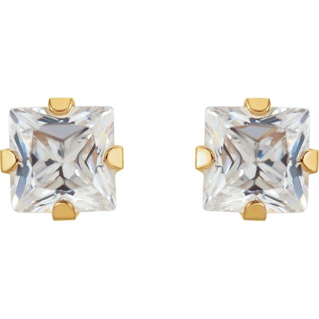 Round 4-Prong Inverness? Piercing Stud Earrings