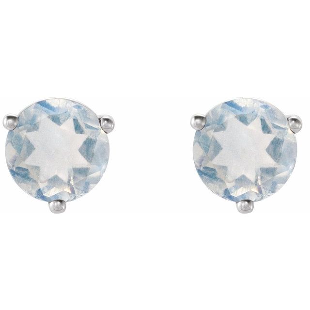 Round 3-Prong Stud Earrings