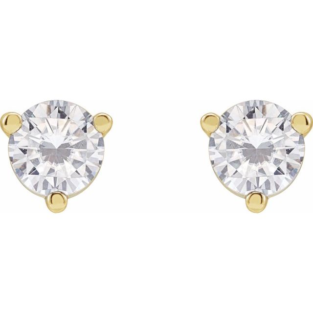 Round 3-Prong Stuller Moissanite? Stud Earrings