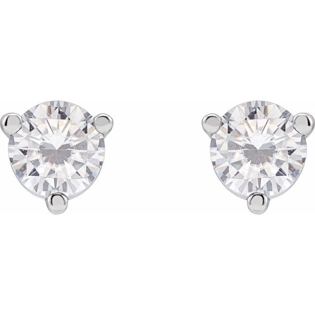 Round 3-Prong Stuller Moissanite? Stud Earrings