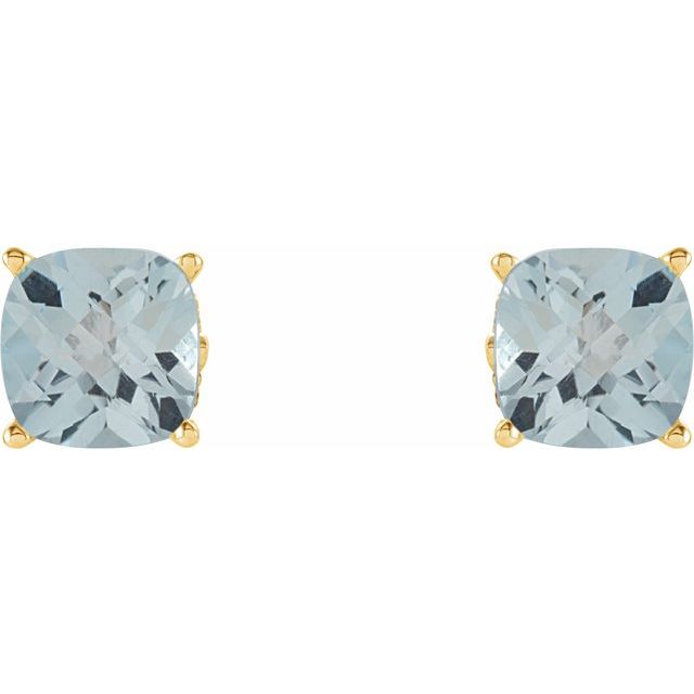 Cushion 4-Prong Scroll Setting? Stud Earrings