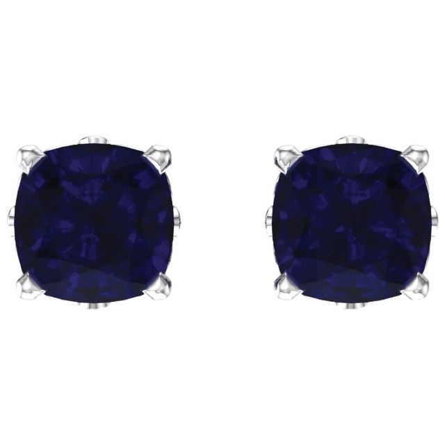 Cushion 4-Prong Scroll Setting? Stud Earrings