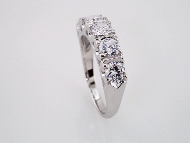 Charles & Colvard Moissanite? Five-Stone Anniversary Band