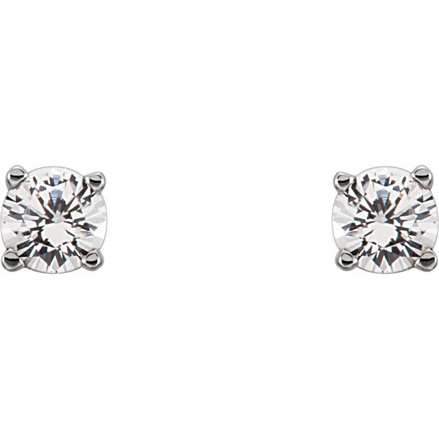Round 4-Prong Youth Birthstone Stud Earrings