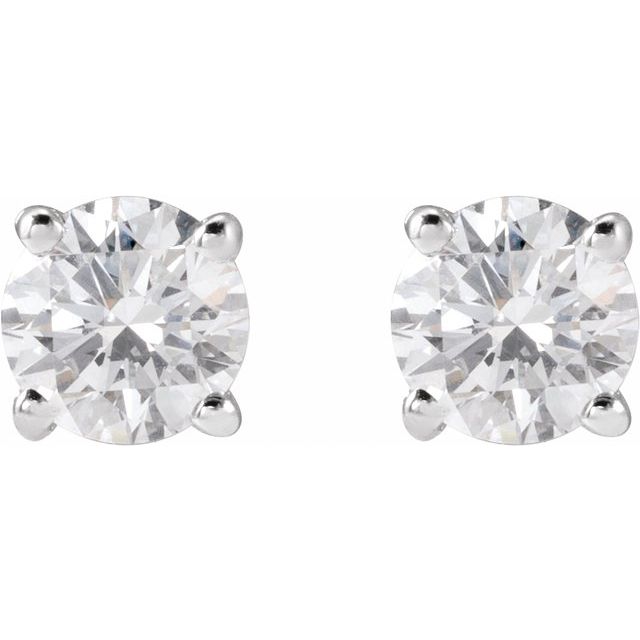 Round 4-Prong Lightweight Stud Earrings
