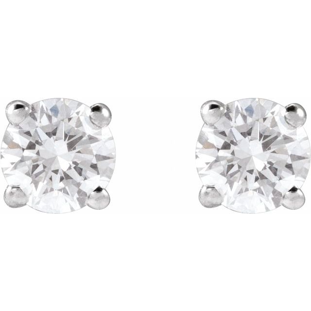 Round 4-Prong Lightweight Stud Earrings