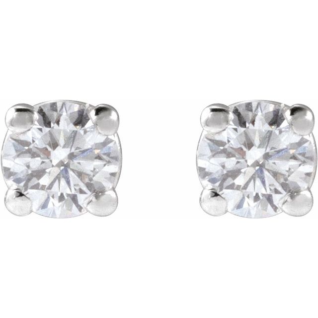 Round 4-Prong Lightweight Stud Earrings