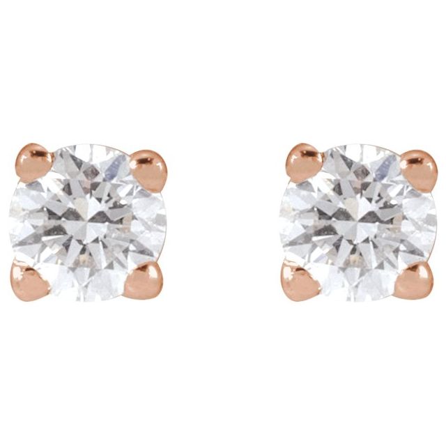 Round 4-Prong Lightweight Stud Earrings