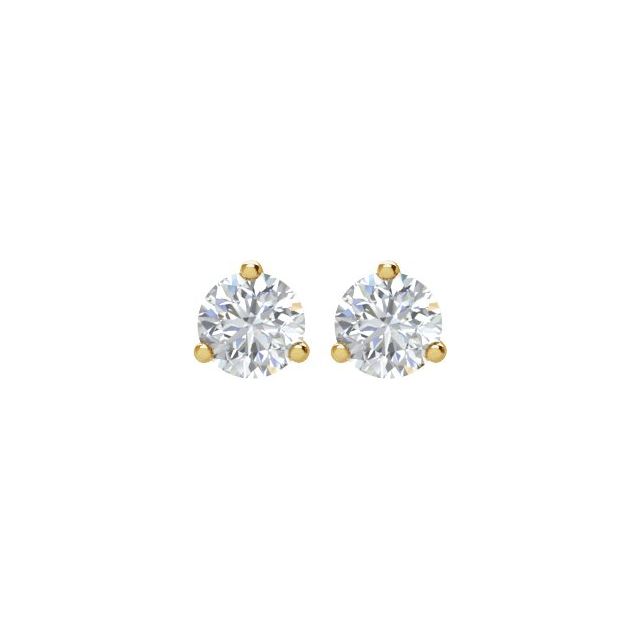 Round 3-Prong Stud Earrings