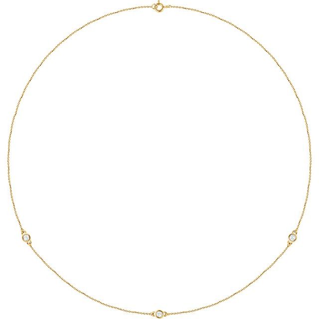 Bezel-Set Station Necklace