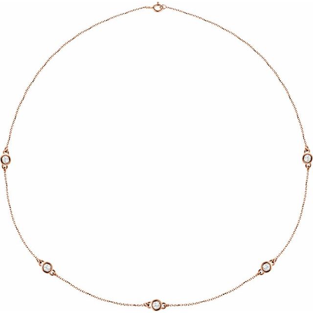 Bezel-Set Station Necklace
