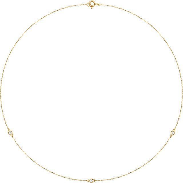 Bezel-Set Station Necklace