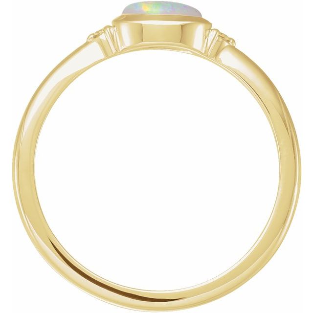 Bezel-Set Cabochon Ring
