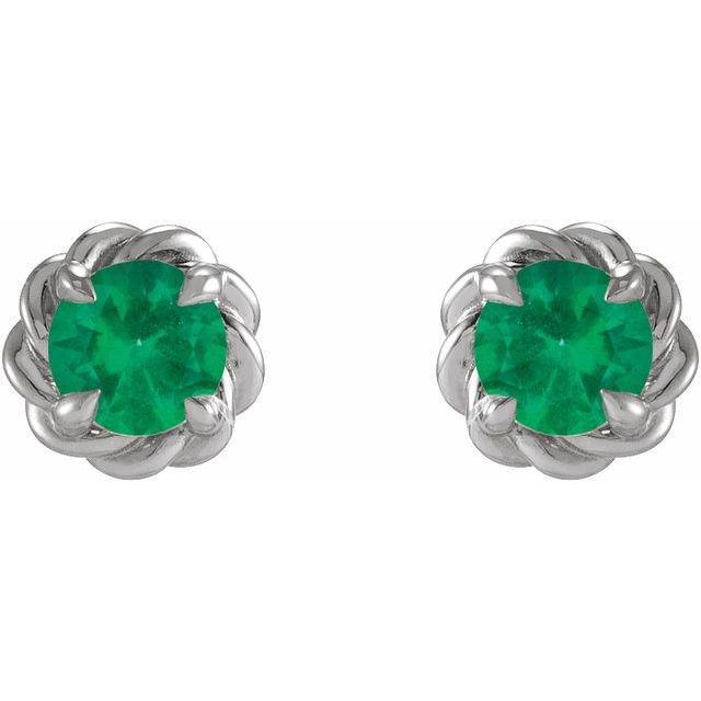 Round 4-Prong Claw Stud Earrings