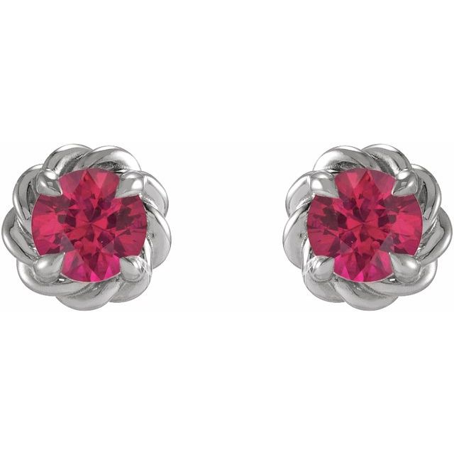 Round 4-Prong Claw Stud Earrings