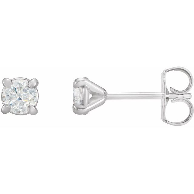 Round 4-Prong Claw Stud Earrings