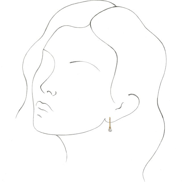 Pearl Endless Hoop Earrings