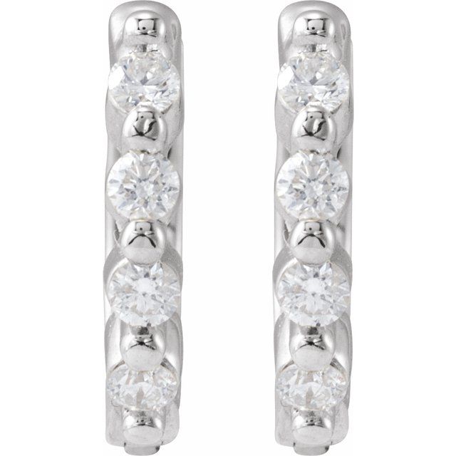 Accented Hinged Hoop Earrings