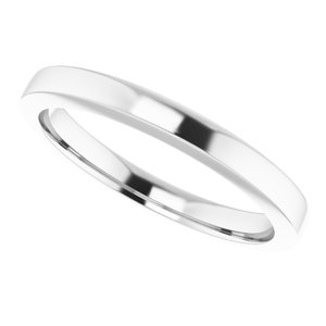 14K White Band for 10 mm Cushion Ring