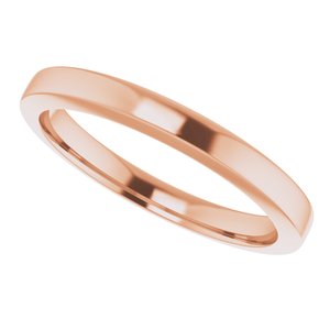 10K Rose Band for 10x8 mm Oval Ring