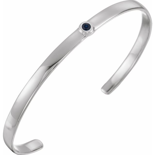 Bezel-Set Cuff Bracelet