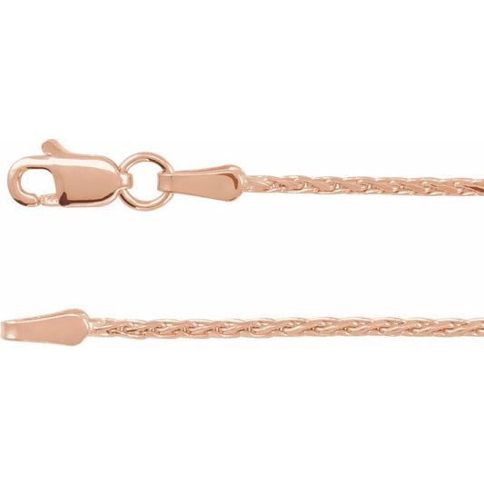 1.05 mm Diamond-Cut Wheat Chain