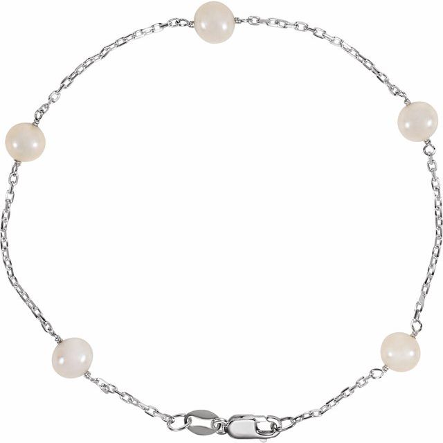 Pearl Station Necklace or Bracelet