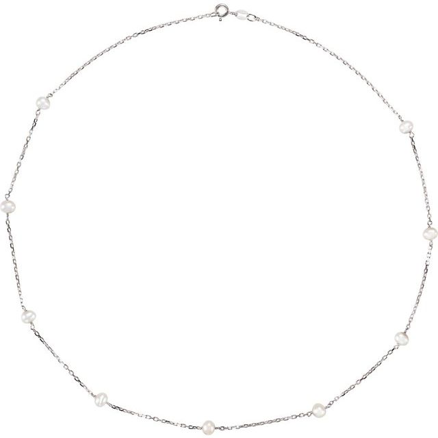 Pearl Station Necklace or Bracelet