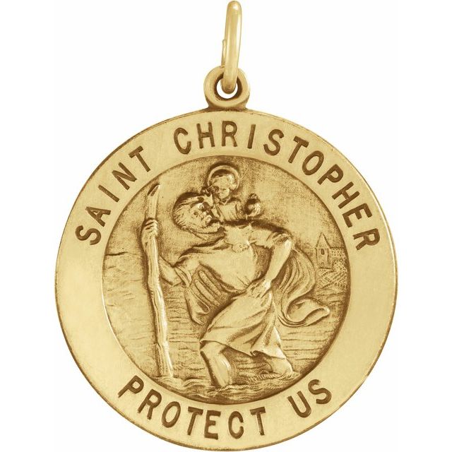 St. Christopher Medal Necklace or Pendant
