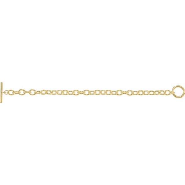 7 mm Cable Charm Bracelet