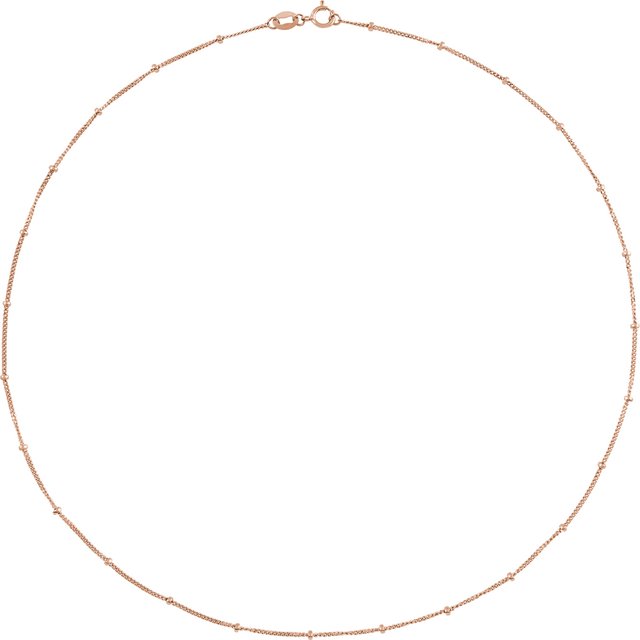 1 mm Beaded Curb Chain