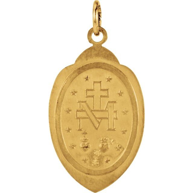 Oval Miraculous Medal Necklace or Pendant