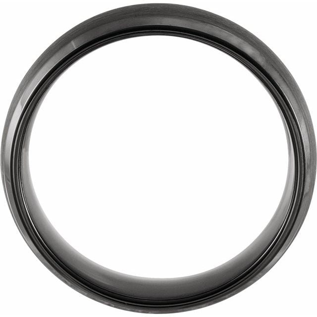 Tungsten Beveled Edge Band