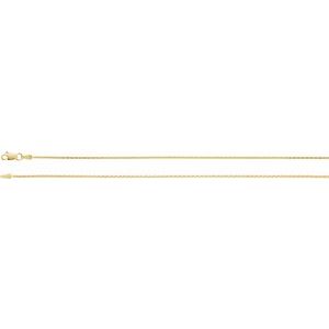 14K Yellow 1.5 mm Diamond-Cut Wheat 16" Chain