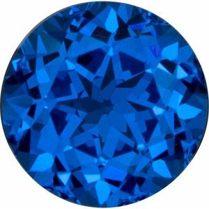 3.5 mm Round Faceted Lab-Grown Blue Spinel