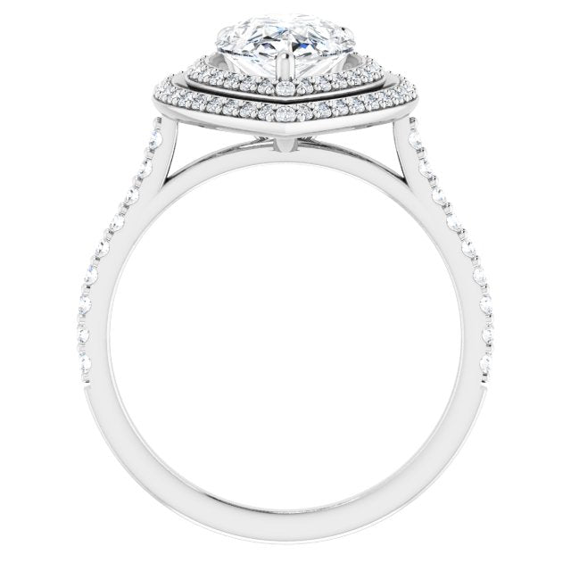 Double Halo-Style Engagement Ring