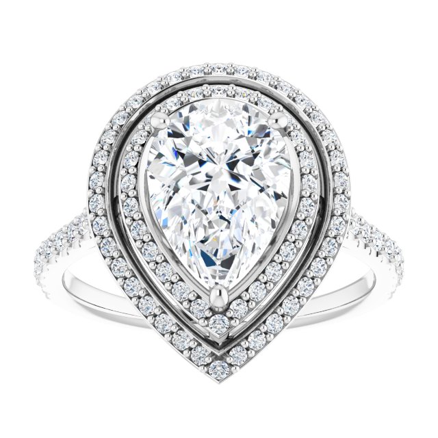 Double Halo-Style Engagement Ring
