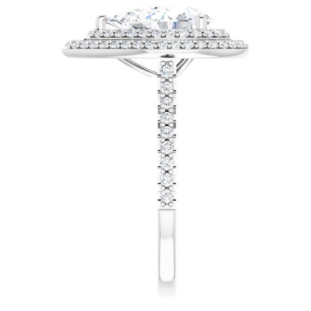 Double Halo-Style Engagement Ring