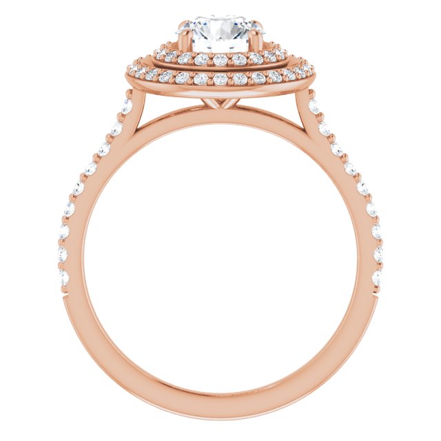 Double Halo-Style Engagement Ring