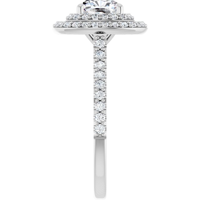 Double Halo-Style Engagement Ring