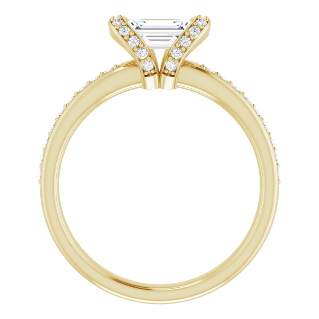 Bezel-Set Halo-Style Engagement Ring
