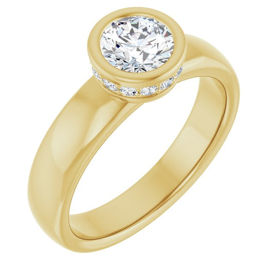 Bezel-Set Engagement Ring