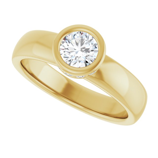 Bezel-Set Engagement Ring