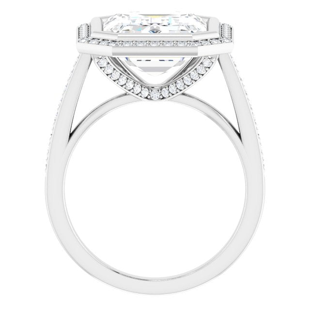 Bezel-Set Halo-Style Engagement Ring